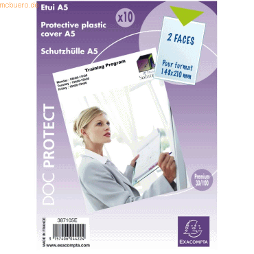 5 x Exacompta Ausweishüllen A5 einfach 300my VE=10 Stück 5 x Exacompta Ausweishüllen A5 einfach 300my VE=10 Stück von Exacompta