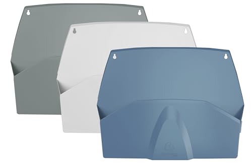 Exacompta - Autentik 611303SETD Set mit 3 horizontalen Wandordnern A4, Dokumentenmappen, Wandkörbe, Maße: T 43,6 x B 39,6 x H 10,2 cm, verschiedene Farben Exacompta - Autentik 611303SETD Set mit 3 horizontalen Wandordnern A4, Dokumentenmappen, Wandkörbe, Maße: T 43,6 x B 39,6 x H 10,2 cm, verschiedene Farben von Exacompta