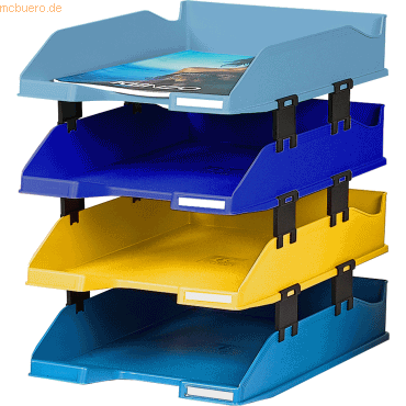 Exacompta Briefablage COMBO MIDI 113202 SETD BeeBlue A4+ sortiert 4 St von Exacompta