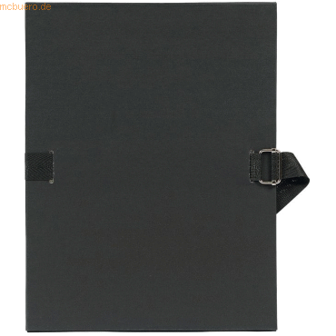 Exacompta Dokumentenmappe A4 120mm mit dehnbarem Rücken schwarz von Exacompta