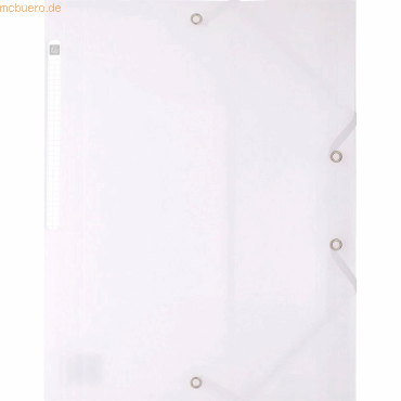 50 x Exacompta Eckspannmappe Chromaline A4 PP 500my weiß transparent von Exacompta