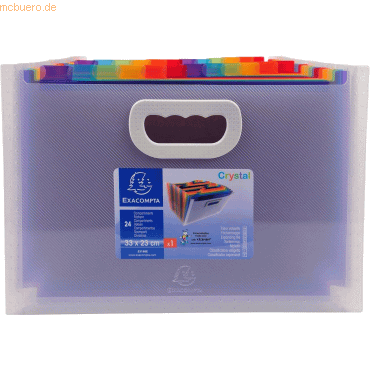 Exacompta Fächer-Stehsammler A4 PP 14 Fächer transparent/farbig Exacompta Fächer-Stehsammler A4 PP 14 Fächer transparent/farbig von Exacompta