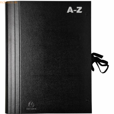 Exacompta Fächermappe A-Z 26 Fächer mit Band schwarz Exacompta Fächermappe A-Z 26 Fächer mit Band schwarz von Exacompta