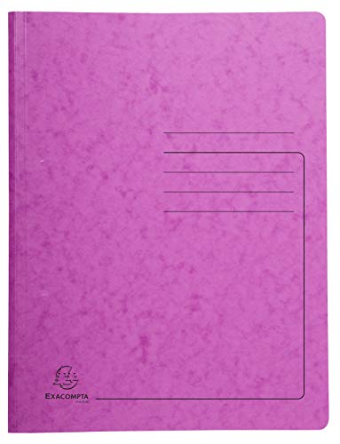 Exacompta - Ref. 240227E - Karton mit 25 Heftmappen aus Glanzkarton 355 g/m² - bedruckter Deckel - FSC®-zertifizierter Mappe - Maße 24 x 32 cm für DIN A4 - rosa Exacompta - Ref. 240227E - Karton mit 25 Heftmappen aus Glanzkarton 355 g/m² - bedruckter Deckel - FSC®-zertifizierter Mappe - Maße 24 x 32 cm für DIN A4 - rosa von Exacompta