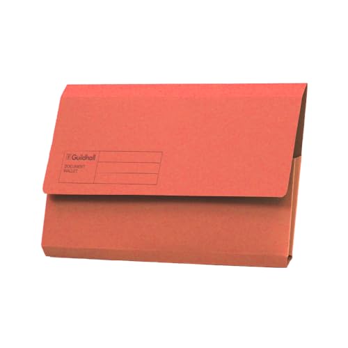Exacompta Guildhall Dokumentententaschen, 285 g/m², Foolscap, Rot, 50 Stück von Guildhall