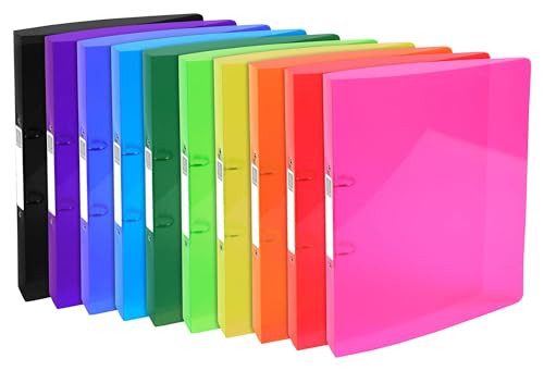 Exacompta Iderama PP Ringbuch, halbstarr, A4 Maxi, 2 Ringe, Rücken 40 mm, verschiedene Farben, 10 Stück Exacompta Iderama PP Ringbuch, halbstarr, A4 Maxi, 2 Ringe, Rücken 40 mm, verschiedene Farben, 10 Stück von Exacompta
