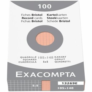 Exacompta Karteikarten A6 kariert orange VE=100 Stück Exacompta Karteikarten A6 kariert orange VE=100 Stück von Exacompta