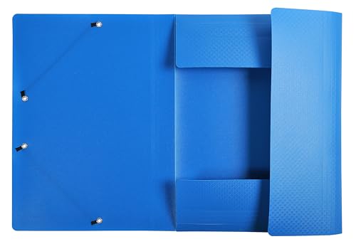 Exacompta - Opak 55082E - Karton mit 50 Gummizugmappen - Hüllen mit 3 Klappen - aus blickdichtem Polypropylen - Farbe Blau - Maße 24 x 32 cm für Dokumente im A4-Format von Exacompta