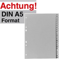 Exacompta Ordnerregister Halbformat A-Z grau 24-teilig, 1 Satz von Exacompta