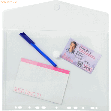Exacompta Prospekttasche mit Klettverschluss gelocht A4 transparent VE Exacompta Prospekttasche mit Klettverschluss gelocht A4 transparent VE von Exacompta