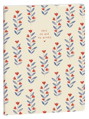 Exacompta - Ref. 2105047E – 1 Notizbuch Green Julie Adore Dots Tu Aimes 15 x 21 cm – Motiv "macht was du liebst" von EXACOMPTA