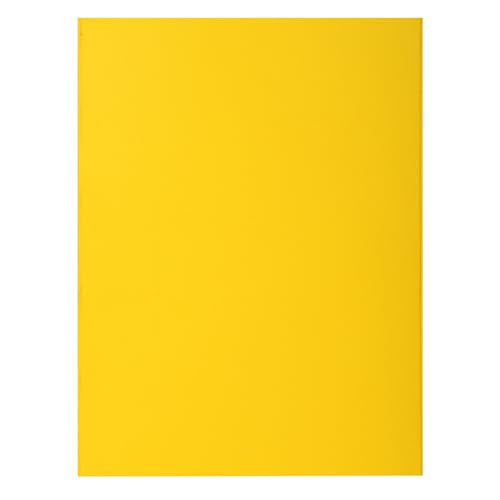Exacompta - Ref. 216011E – Karton mit 5 Packungen mit je 50 festen Mappen mit 2 Klappen Rock''S 210 g/m² – leuchtende Farben – PEFC™-zertifizierte Mappen – Maße: 24 x 32 cm für DIN A4 – Zitronengelb von Exacompta