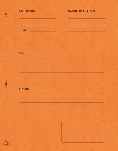 Exacompta - Ref. 220106E – Karton mit 5 Paketen mit je 25 Dokumenten "für/gegen" – aus glänzendem Karton, Maße: 25 x 32 cm für Dokumente im Format A4, Farbe Orange Exacompta - Ref. 220106E – Karton mit 5 Paketen mit je 25 Dokumenten "für/gegen" – aus glänzendem Karton, Maße: 25 x 32 cm für Dokumente im Format A4, Farbe Orange von Exacompta