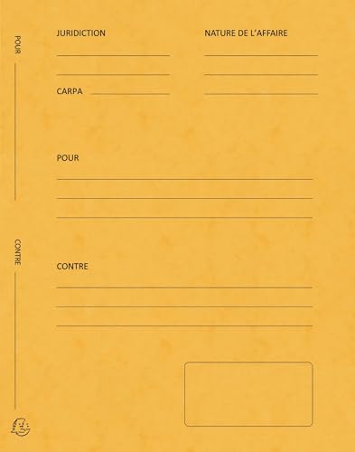 Exacompta - Ref. 220109E – Karton mit 5 Packungen mit je 25 Dokumenten "für/gegen" – aus glänzendem Karton, Maße: 25 x 32 cm für Dokumente im Format A4, Farbe Gelb Exacompta - Ref. 220109E – Karton mit 5 Packungen mit je 25 Dokumenten "für/gegen" – aus glänzendem Karton, Maße: 25 x 32 cm für Dokumente im Format A4, Farbe Gelb von Exacompta