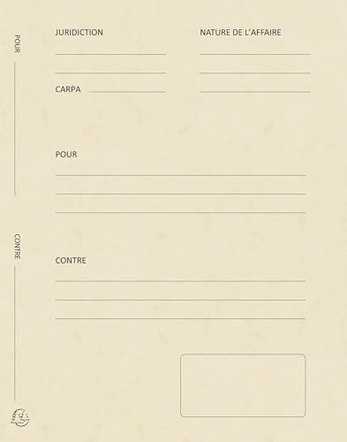 Exacompta - Ref. 220112E – Karton mit 5 Packungen mit je 25 Dokumenten "für/gegen" – aus glänzendem Karton, Maße: 25 x 32 cm für Dokumente im Format A4, elfenbeinfarben von Exacompta