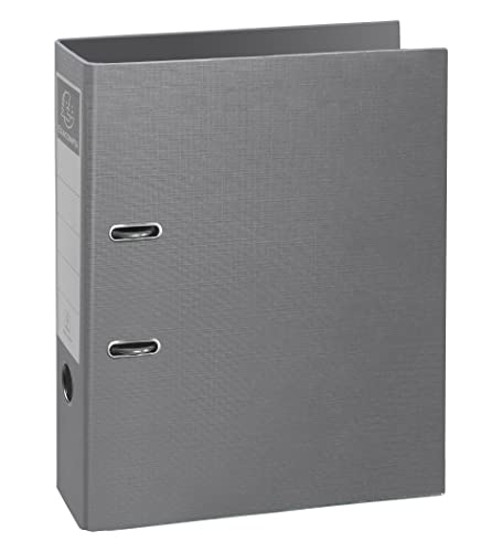 Exacompta - Ref. 53654E Prem'Touch Teksto Aktenordner, Karton mit 10 Stück, Rücken 80 mm, Mechanik 80 mm, Grifföse, Außenmaß 32 x 29 cm, A4-Format, grau Exacompta - Ref. 53654E Prem'Touch Teksto Aktenordner, Karton mit 10 Stück, Rücken 80 mm, Mechanik 80 mm, Grifföse, Außenmaß 32 x 29 cm, A4-Format, grau von Exacompta