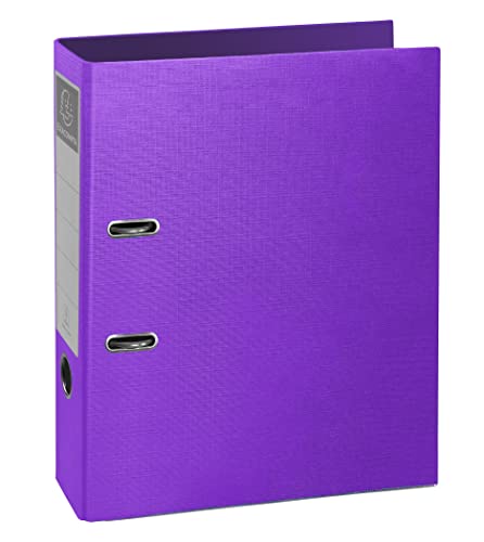 Exacompta - Ref. 53657E Prem'Touch Teksto Aktenordner, Karton mit 10 Stück, Rücken 80 mm, Mechanik 80 mm, Grifföse, Außenmaß 32 x 29 cm, A4-Format, Violett Exacompta - Ref. 53657E Prem'Touch Teksto Aktenordner, Karton mit 10 Stück, Rücken 80 mm, Mechanik 80 mm, Grifföse, Außenmaß 32 x 29 cm, A4-Format, Violett von Exacompta