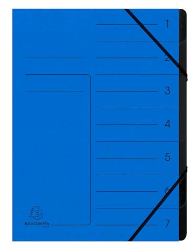 Exacompta - Ref. 540702E – Karton mit 10 Ordnern mit Klammerrücken – mit Gummibändern – bedruckter Deckel aus Glanzkarton und schwarzer Innenseite aus recycelter Karte – 7 Fächer – 24,5 x 32 cm – A4 Exacompta - Ref. 540702E – Karton mit 10 Ordnern mit Klammerrücken – mit Gummibändern – bedruckter Deckel aus Glanzkarton und schwarzer Innenseite aus recycelter Karte – 7 Fächer – 24,5 x 32 cm – A4 von Exacompta