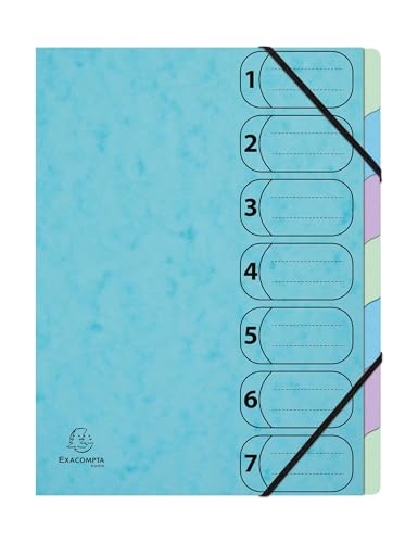 Exacompta - Ref. 56560E – Karton mit 8 Ordnern Harmonika Aquarel – mit Gummibändern und bedruckten Fenstern – ausziehbarer Rücken – glänzender Kartendeckel – 7 Fächer – 24,5 x 32 cm – A4 – sortiert Exacompta - Ref. 56560E – Karton mit 8 Ordnern Harmonika Aquarel – mit Gummibändern und bedruckten Fenstern – ausziehbarer Rücken – glänzender Kartendeckel – 7 Fächer – 24,5 x 32 cm – A4 – sortiert von Exacompta