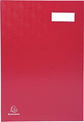Exacompta - Ref. 57025E – Karton mit 8 Überschriften, Leinwand – Etikettenhalter – laminierter Deckel – 20 Fächer aus rosa Karte mit 3 Perforationen – 24 x 35 cm – Rot Exacompta - Ref. 57025E – Karton mit 8 Überschriften, Leinwand – Etikettenhalter – laminierter Deckel – 20 Fächer aus rosa Karte mit 3 Perforationen – 24 x 35 cm – Rot von Exacompta