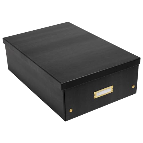 Exacompta - Ref. 62451E – Karton mit 5 Aufbewahrungsboxen Neo Déco – Lieferung flach – einfacher Aufbau durch Druckknöpfe – Format A3 – Maße 33 x 50 x 18 cm – Farbe Schwarz Exacompta - Ref. 62451E – Karton mit 5 Aufbewahrungsboxen Neo Déco – Lieferung flach – einfacher Aufbau durch Druckknöpfe – Format A3 – Maße 33 x 50 x 18 cm – Farbe Schwarz von Exacompta