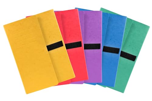 Exacompta - Ref. 740E – Karton mit 10 Dokumentenmappen aus glänzendem Karton, 3 Klappen, Klettverschluss und Klettverschluss, Maße: 24 x 32 cm, für DIN A4, verschiedene Farben Exacompta - Ref. 740E – Karton mit 10 Dokumentenmappen aus glänzendem Karton, 3 Klappen, Klettverschluss und Klettverschluss, Maße: 24 x 32 cm, für DIN A4, verschiedene Farben von Exacompta