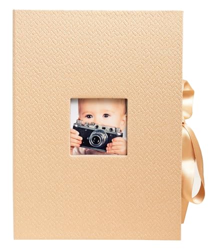 Exacompta - Ref. 77602E - Karton mit 4 OfficeByMe Fotokoffern - aus strukturiertem Papier in Beige - Personalisierungsfenster - Schleifenverschluss - zum Aufbewahren von Fotos oder Karteikarten bis von Exacompta