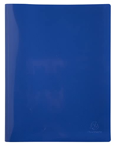 Exacompta 88182E Premium Sichtmappe BeeBlue aus blickdichten Recycling-Kunststoff DIN A4 mit 30 Klarsichthüllen, 60 Sichten, Aktenhülle, Prospekthülle, Marineblau Blauer Engel von Exacompta