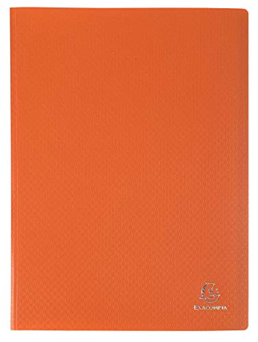 Exacompta – Ref. 88424E – 10er Box OPAK Showmappen – 40 glatte transparente Einsteckhüllen – 80 Sichthüllen – für DIN A4 – Maße 24 x 32 cm – halbfester Polypropyleneinband – orange von Exacompta