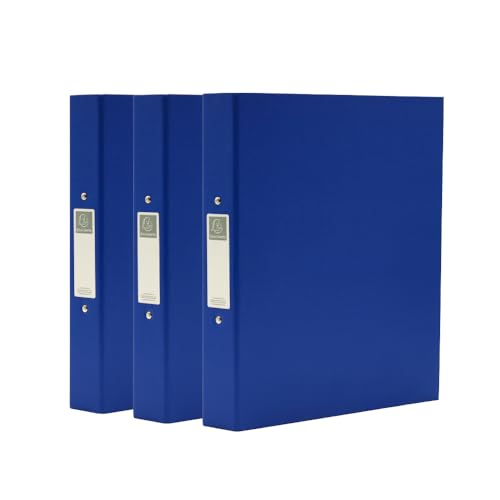 Exacompta Ringbuch, A4, 30 mm Rücken, 2 Ringe, Dokumentenmappe, sortiert, 3 Stück in Blau, Schreibwarenordner zum Abheften von Dokumenten und Dokumentenorganisation – 226/0002Z Exacompta Ringbuch, A4, 30 mm Rücken, 2 Ringe, Dokumentenmappe, sortiert, 3 Stück in Blau, Schreibwarenordner zum Abheften von Dokumenten und Dokumentenorganisation – 226/0002Z von Exacompta