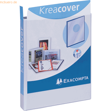 Exacompta Ringbuch Kreacover A4 4 Ringe 30mm weiß von Exacompta