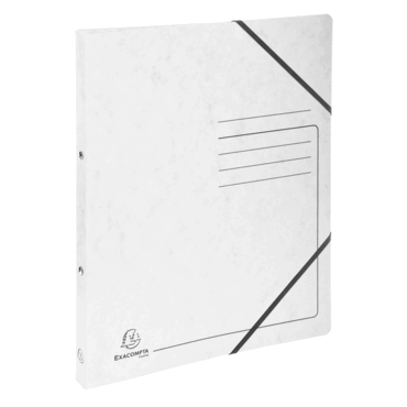 Exacompta Ringhefter - A4 2-Ring Ring-Ø 25 mm Gummizug weiß. von Exacompta