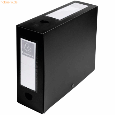 Exacompta Sammelbox A4 100mm PP schwarz Exacompta Sammelbox A4 100mm PP schwarz von Exacompta