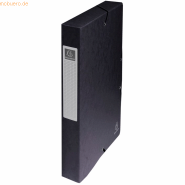 Exacompta Sammelbox A4 40mm Manila-Karton schwarz Exacompta Sammelbox A4 40mm Manila-Karton schwarz von Exacompta