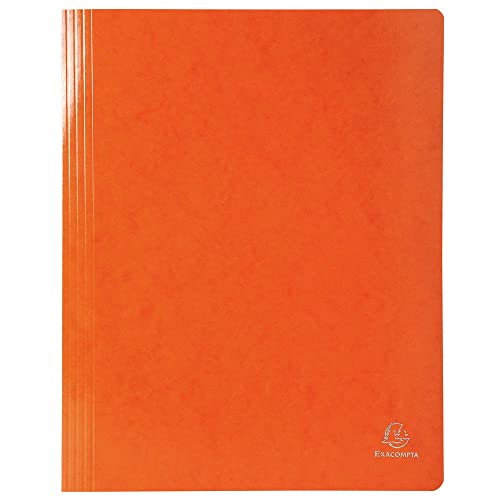 Exacompta Schnellhefter (Iderama, beschichteter Premium-Manila-Karton, wasserabweisend, 355g, A4+, 24 x 32 cm) (orange, 10 Stück) von Exacompta