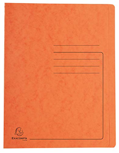 Exacompta - Ref. 39994E – Karton mit 25 Dokumentenmappen Iderama aus Hochglanzkarton 355 g/m² – FSC®-zertifizierte Mappe – Maße 24 x 32 cm für Dokumente im Format A4 – Farbe Orange von Exacompta