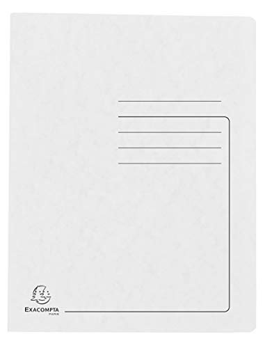 Exacompta Schnellhefter aus Presskarton, A4, Weiß, 25 Stück von Exacompta