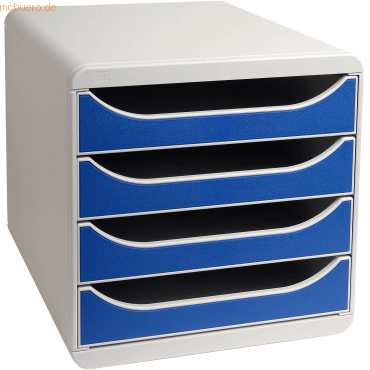 Exacompta Schubladenbox Big-Box Office 4 Fächer lichtgrau/blau Exacompta Schubladenbox Big-Box Office 4 Fächer lichtgrau/blau von Exacompta