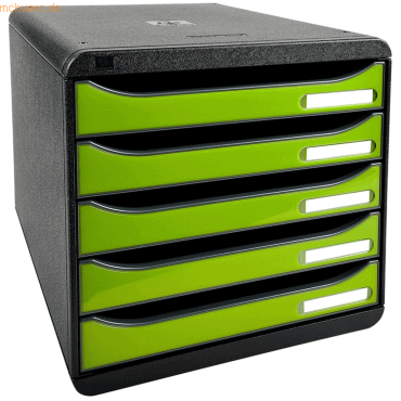 Exacompta Schubladenbox Big-Box Plus Iderama 5 Fächer schwarz/glossy t von Exacompta