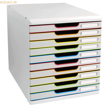 Exacompta Schubladenbox Modulo 302913D A4+ 10Schübe weiß/harlekin/weiß Exacompta Schubladenbox Modulo 302913D A4+ 10Schübe weiß/harlekin/weiß von Exacompta