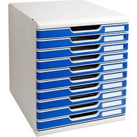 Exacompta Schubladenbox Modulo  blau 302003D, DIN A4 mit 10 Schubladen von Exacompta