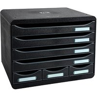 Exacompta Schubladenbox STORE-BOX  schwarz 307714D, DIN A4+ quer mit 7 Schubladen von Exacompta