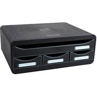 Exacompta Schubladenbox Toolbox  schwarz 319714D, DIN A4+ quer mit 4 Schubladen von Exacompta