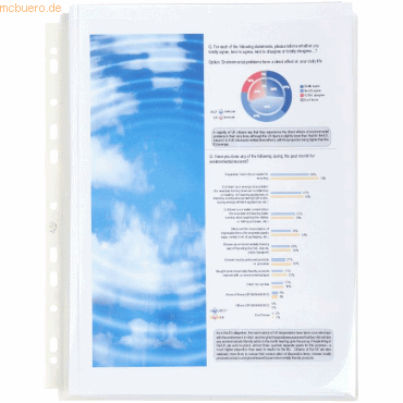 Exacompta Sichthüllen A4 PP 200my glasklar mit Falte VE=10 Stück von Exacompta