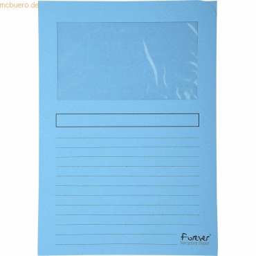 Exacompta Sichtmappen A4 120g/qm Karton blau VE=100 Stück von Exacompta