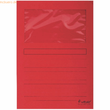 Exacompta Sichtmappen A4 120g/qm Karton rot VE=100 Stück Exacompta Sichtmappen A4 120g/qm Karton rot VE=100 Stück von Exacompta