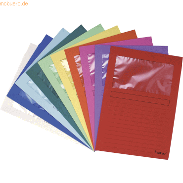 Exacompta Sichtmappen Forever A4 VE=10 Stück farbig sortiert von Exacompta