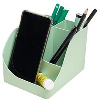 Exacompta Stiftehalter Pen Wave salbeigrün Polystyrol 5 Fächer 11,0 x 12,0 x 16,0 cm von Exacompta