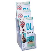 Exacompta Tischprospekthalter Office Exacryl transparent DIN lang 3 Fächer, 1 St. von Exacompta