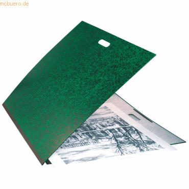 Exacompta Zeichenmappe Annonay 52x72 mit Bändern und Griff grün von Exacompta